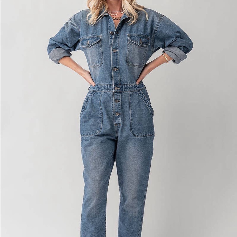 Denim Utility Jumpsuit